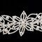 Silver Floral Crystal Rhinestone Collar Bridal Trim 1 Applique